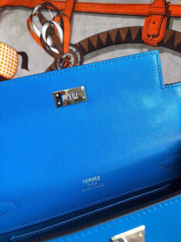 에르메스 미니 켈리백22 블루 은장 스위프트